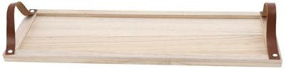 Spetebo Bandeja decorativa XXL de madera, 60 x 20 cm, extra larga con asas, bandeja para velas, para servir, decoración de mesa