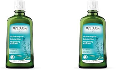 WELEDA Bio Rosmarin Aktivierungsbad, Naturkosmetik Bio Bade Essenz gegen Müdigkeit und zur Durchwärmung und Aufmunterung des Körpers, Badezusatz mit angenehmem Duft (1 x 200 ml) (Packung mit 2)