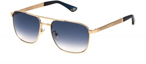 Police Herren Spl890 Sonnenbrille, Glänzend, Total, Roségold, 58