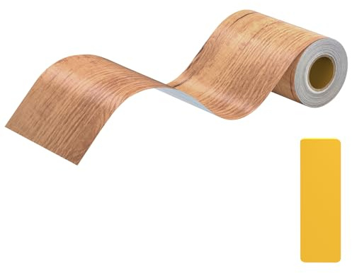Lifuncren 10 cm x 5 m Tapetenbordüre Selbstklebend, Wasserdichtes Selbstklebende Bordüre Wandtattoo, Klebeband Holzoptik, Holzmaserung Reparatur Klebeband für Möbel Tür Boden Küche (Begonienholz)
