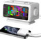 ThreeH Réveil Radio RGB avec Affichage de l'heure 12 Niveaux Volume et de luminosité Alarme FM pour Les Enfants 12/24 H Deux Ports Charge USB Blanc