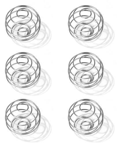 6 Pcs 2.1-Inch Large Size Shaker Balls for Protein Shakes,Milkshake,Salad Dressing and Drinking Bottle, Stainless Steel Shaker Ball,Blender Ball Replacement