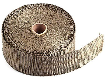 AYKANING Hitzeschutzband,Hitzeschutzband Auspuff 5 ml Roll Fiberglas Hitzeschild Auto Motorrad Abgaskrümmer Wärmedämmung Glasfaser Thermisches Wickelband (Color : Gold)