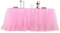 Wisafory Gonna da tavolo in tulle, per tavolo, in tulle, decorazione da tavolo, per matrimoni, compleanni, baby shower, 100 cm x 80 cm, rosa