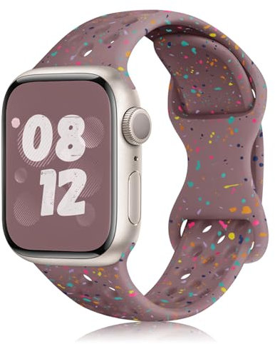 MaEiol Correa Silicona para Apple Watch 49mm /45mm /44mm /42mm /46mm(Series 11/10), Correas Suave Transpirable Deportiva para Pulsera Apple Watch Ultra/SE/Series 11 10 9 8 7 6 5 4 3 2 1, Púrpura