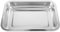 Happyyami Stainless Steel Cat Rabbit Litter Tray Box Non Stick Metal Litter Pan for Small Animal Hamster 45x35x4.8cm