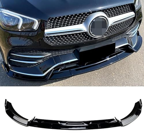 ZONEWD Auto Frontspoiler für Mercedes Benz GLE Klasse W167 C167 GLE350 450 53 AMG 2020-2023, Frontstoßstange Bumper Spoiler Lippe Diffusor AntiKollision Auto zubehör,Glossy Black