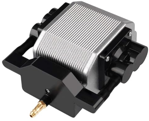 Fzaqwen Bomba de Aire de Acuario Mini Bomba de Aire de 16 W Máquina de Oxigenación de Oxigenación Bomba de Aire Potente para Mariscos de Restaurantes, 12v