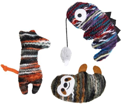 JACK AND VANILLA Plüschtier für Hunde und Katzen, weich und langlebig, ideal für interaktives Spielen und Kuscheln, leicht und ungiftig, 14 cm, Mehrfarbig