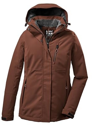 killtec Damen Funktionsjacke/Winterjacke mit abzippbarer Kapuze KOW 140 WMN JCKT, cappucino, 50, 37411-000