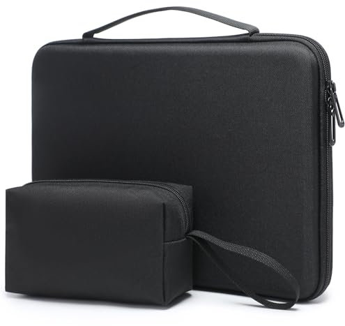 HYZUO 15-16 Inch Hard Shell Laptop Sleeve Case for MacBook Pro 16 M4/M3/M2/M1 2025-2019, MacBook Air 15 M3/M2/M1 2025-2023, 15 Surface Laptop, Razer Blade 15, Black