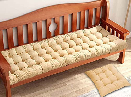 Polsterauflage Outdoor Eckig Baumwolle Kissen für 2/3 Sitzbank 140x40 cm Indoor Outdoor Liegestuhl Schaukel Erhältlich in 80/100/120 cm Größen