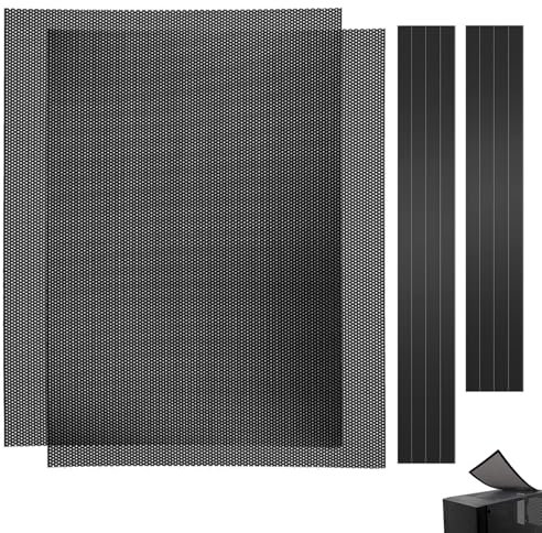 Jortmrd 2 Stück Staubfilter PC DIY PC Kühler Lüfter Staub Filter PVC Staubdicht Mesh Filter Abdeckung PC Gehäuse Staubschutzgitter PC Kühlerfilter Staubdicht mit 8 Magnetstreifen (400 x 300 mm)