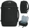 ECOHUB for Easyjet Cabin Bag 45x36x20，30L Anti-theft Underseat Carry On Travel Backpack, Recycled Hand Luggage Bag with Laptop Compartment,Flight Rucksack bag for men women, Black (Patent Pending)