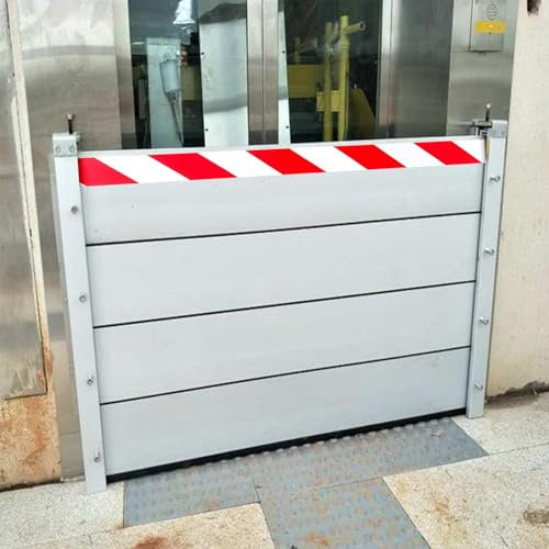 Paratia Antiallagamento Per Porta Esterna, Alluminio Paratie Antiallagamento, Barriera Anti Allagamento Garage, Protezione Dalle Inondazioni(120X60CM)