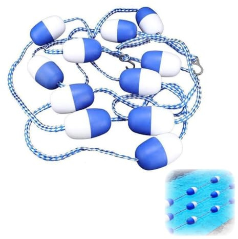 Corde de séparation de sécurité for Piscine de 4 à 200 Pieds, Lignes de Couloir de Natation avec 2 Crochets for piscines(44ft/13.41m)