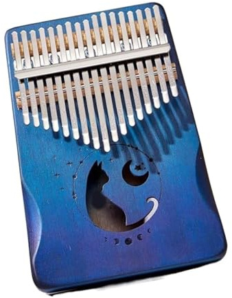 Kalimba Blaues Kalimba 17 Tasten Massivholzfurnier Anfänger Professionelles Instrument
