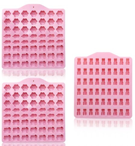Lot De 3 Tapis De Cuisson Pour Biscuits Pour Chiens, Moule À Biscuits En Silicone, Moule À Bonbons Chocolat Glaçons, Facile À Nettoyer, Formes Variées, Rose