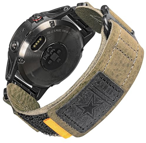 Armband für Garmin,Uhrenarmband Kompatibel mit Garmin superrobustes Nylon-Sportarmband für fēnix/Forerunner/Vivoactive/Approach/MARQ/quatix/D2 Series robustes Ersatzband für Männer