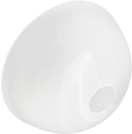 DIKACA Mattierter Glasschirm für Lampe Kleiner Lampenschirm aus Glas Weiß für Wohnraum und Wohnzimmereinrichtung Sanftes Licht
