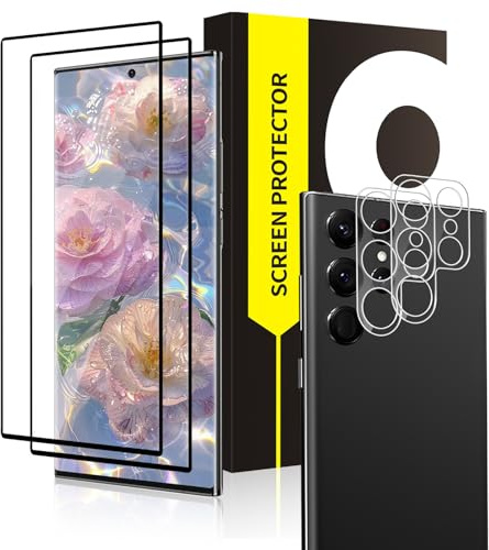 Cable Leader 2+2 Stück Schutzfolie für Panzerglas für Samsung S24 Ultra | Ultra-HD 9H Härte Anti-Kratzer für Samsung S24 Ultra Displayschutz