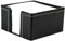 DELMON VARONE - Zettelkasten Premium Leder Anilin schwarz, Zettelbox inkl. 500 Blatt Papier, Notizzettelhalter in Echtleder für Schreibtisch & Büro, Ideal zum Notieren von Gedanken, Ideen & Notizen