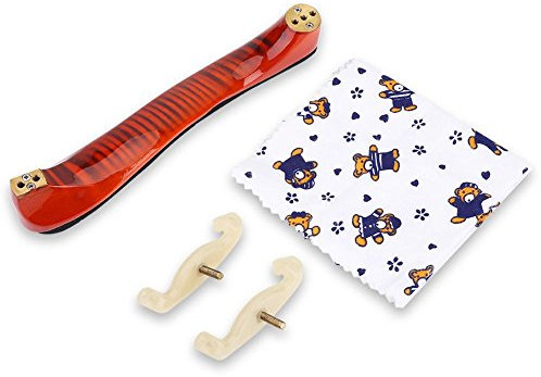 Violine Schulterstütze, Ahorn Holz Schwamm Oberfläche Violine Pad Musik Instrument Zubehör für 3/4 4/4 Geige