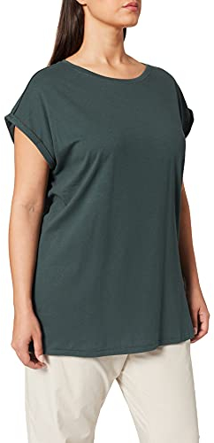 Urban Classics Women's Ladies Extended Shoulder Tee T-Shirt, Green (Bottle Green 02245), X-Large