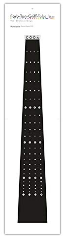 Grifftabelle Viola faltbar, Farb-Ton-Griff-Tabelle, Bratsche, didaktische Lernhilfe (Viola 4/4)