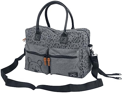 Winnie the Pooh Damen Better Care 40cm, Winnie Puuh Wickeltasche, Grau/Schwarz