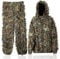 Favuit 3D Ghillie Tarnanzug, Dschungel Kostüm Ghillie Suit Camouflage Anzug Woodland Tarnkleidung für Buschjagd Tierfotografie Jagd Verdeckt Festschmuck(L)