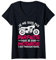 Femme Moto T-shirt Motard Femme Moto Cadeau Motorcycle Motards T-Shirt avec Col en V