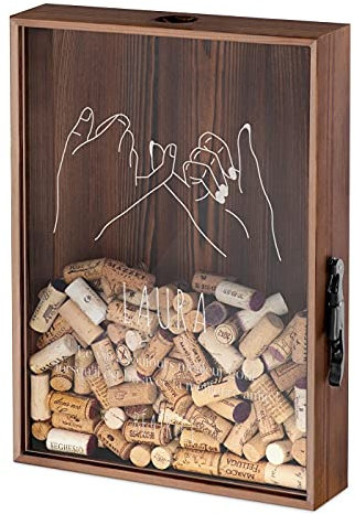 Maverton Boîte personnalisée aux bouchons-Coffret personnalisé pour les collectionneurs de capsules - Ouvre-bière dans le paquet - Cadeau d’anniversaire pour femmes - Amie