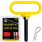EilxMag Magnetic Hitch Pin, Lawn Mower Trailer Hitch Pins - Strong Heavy Duty Neodymium Magnet Trailer Gate Pin for Mowers, Lawn Tractors, Towing Cargo - Simple One Handed Hook On & Off（Yellow）