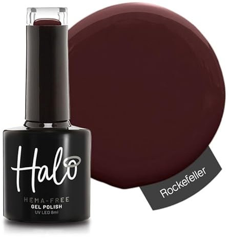 Halo Gel Polish 8ml - Rockefeller. UV/LED Gel Nail Polish, Long Lasting & Easy To Apply. Nail Art Colours For Manicure & Pedicure. Gel Polish For Professional & Home Use.