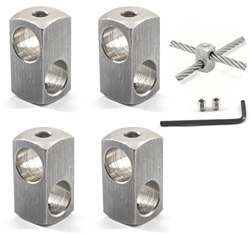 Morsetti per cavi a croce M12 mm, in acciaio inox 304, 4 pezzi