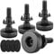 Toolzia 4Pcs Adjustable Levelling Feet, 3/8“-16 Thread Heavy Duty Adjustable Feet for Furniture Table Leg Extenders With T Nut Bolt And 8 Anti-Slip Felt Pads (Black)