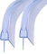 KOOBON Joint de douche pré-courbé - 2 x 40 cm - Quart de cercle - Épaisseur du verre : 5/6 mm - Joint de rechange incurvé - Pour cabine de douche - Déflecteur d'eau - Protection anti-éclaboussures