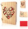 Karte aus Holz Liebe, Herz Karte, Karten Holz, Hochzeitskarten Jahrestag Karten für Sie, Valentinstag Karte Holz Handgefertigte Beschreibbare Bambuskarte mit Herz es Gibt Garn, Papier und Umschläge