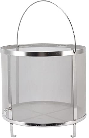 Asixxsix Hop Filter Strainer, 250 Micron Mesh 304 Stainless Steel Beer Brewing Grain Basket Strainer with Handle Dishwasher Washable Home Beer Brewing Kettle for Homebrew Wine, Homemade Coffee