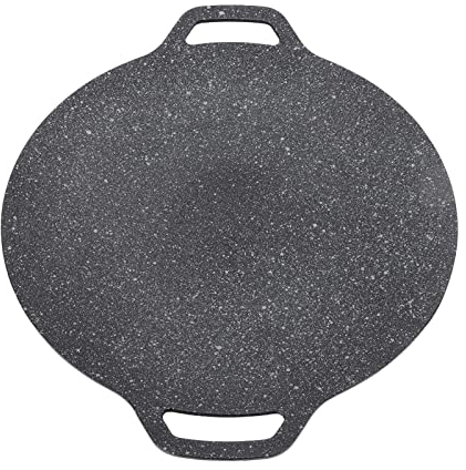 MUALIK Plaque chauffante Ronde en Fonte, même Chauffage inégalé, rétention de Chaleur, Plaque chauffante en Fonte réutilisable for l'escalade for la pêche en lac