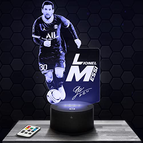 Nachttischlampe - Touch-Nachtlicht L. Messi 2022 3D-LED-Lampe Illusion, Geschenkidee Weihnachten Geburtstag Junge und Mädchen Nachttischlampe Kinder- oder Erwachsenenzimmer TOP