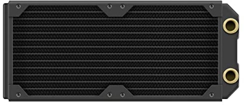 Corsair Hydro X Series XR5 240 mm NEO Radiator für Wasserkühlung – Kupferkanäle – Optimiert für Geräuscharmen Betrieb – 2 × 120-mm-Lüfterhalterung – G1/4-Gewinde - Schwarz