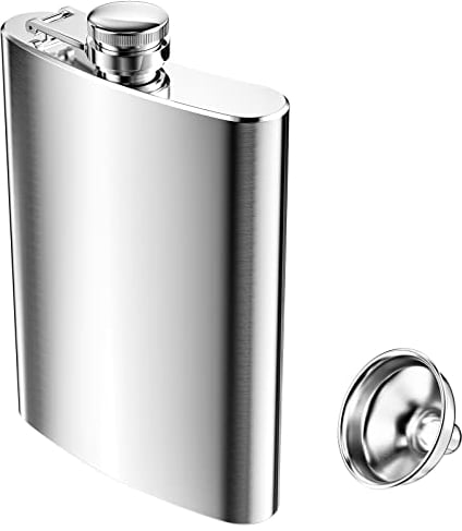 Avesteir Edelstahl Flachmann mit Trichter Set, 8oz.227 ml Geeignet Zum Tragen von Alkohol, Ttragbarer flachman, Auslaufsicher hip flask, flachmänner Klein für Alkohol, Whiskey, Rum, Wodka, Getränke