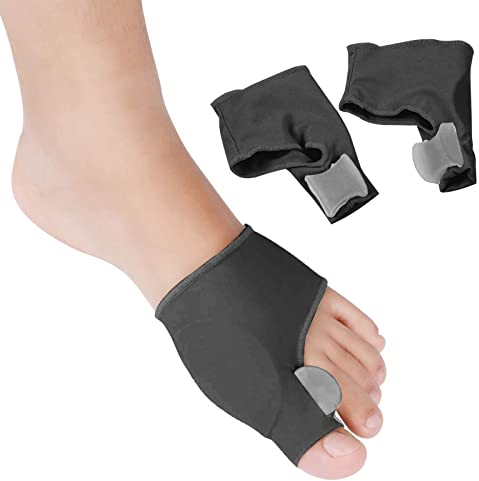 KARELLS Hallux Valgus Correcteur Jour Nuit, Gros Redresseur Orteil, Gros Redresseur Orteil Manchons de Protection pour Amortir Hallux Valgus, Hammer Toe, Soulagement de Douleur-Noir