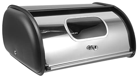 YARNOW Brotkasten Aus Edelstahl Lebensmittel Kasten Keksdose Thekenorganisator Brot Aufbewahrungsbox Edelstahl Cupcake-organizer Bauernbrotkasten Pizzabrot Kuchen Tablett Rostfreier Stahl