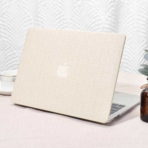 Seorsok Kompatibel mit MacBook Air 13 Zoll Hülle 2022 2021 2020 2019 2018 Release A1932 A2179 M1 A2337 Touch ID, elegante Leder-Kunststoff-Hartschalen-Schutzhülle, transparente Tastaturabdeckung,