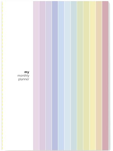 PACKLIST® Monthly Planner, Sewn Binding Notebook – enthält Jahresplaner, Goals, Jahresübersicht, Monthly View, Notizen, A5-Format, um immer mit Ihnen herumzuziehen