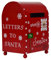 Easnea Boîte aux lettres de Noël - Décoration de Noël - Boîte aux lettres au Père Noël vintage - Décoration de ferme en métal rustique