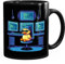 Moonworks® Kaffee-Tasse Quietsche-Entchen Rubber Duck Debugging Hacker Ente Geschenk Programmierer Informatiker schwarz standard